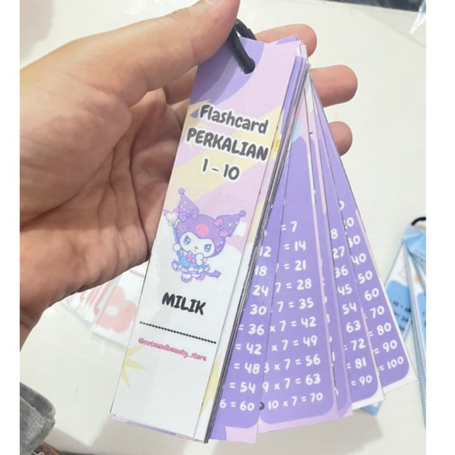 

FlashCard perkalian 1-10 (Tema kuromi)