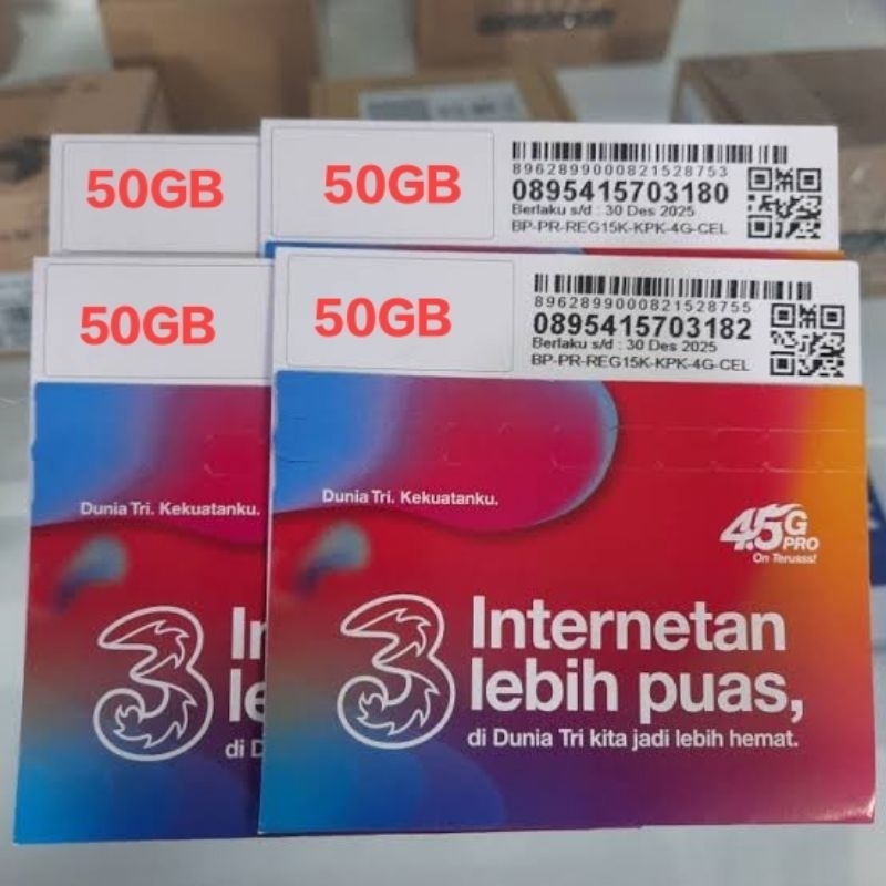 Perdana Tri 50GB , 30Hari Full 24jam