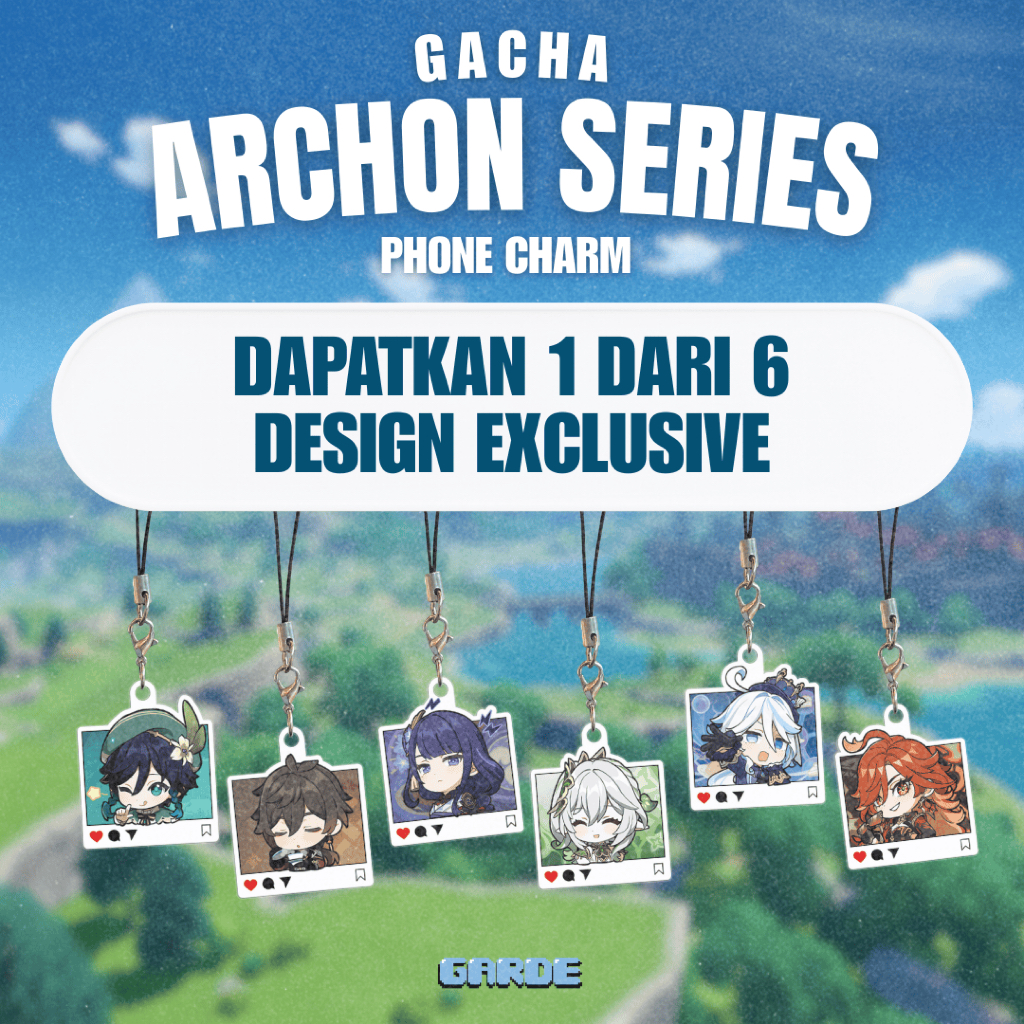 GACHA BLIND BOX PHONE CHARM ACRYLIC GENSHIN IMPACT ARCHON SERIES VENTI ZHONGLI RAIDEN SHOGUN NAHIDA 