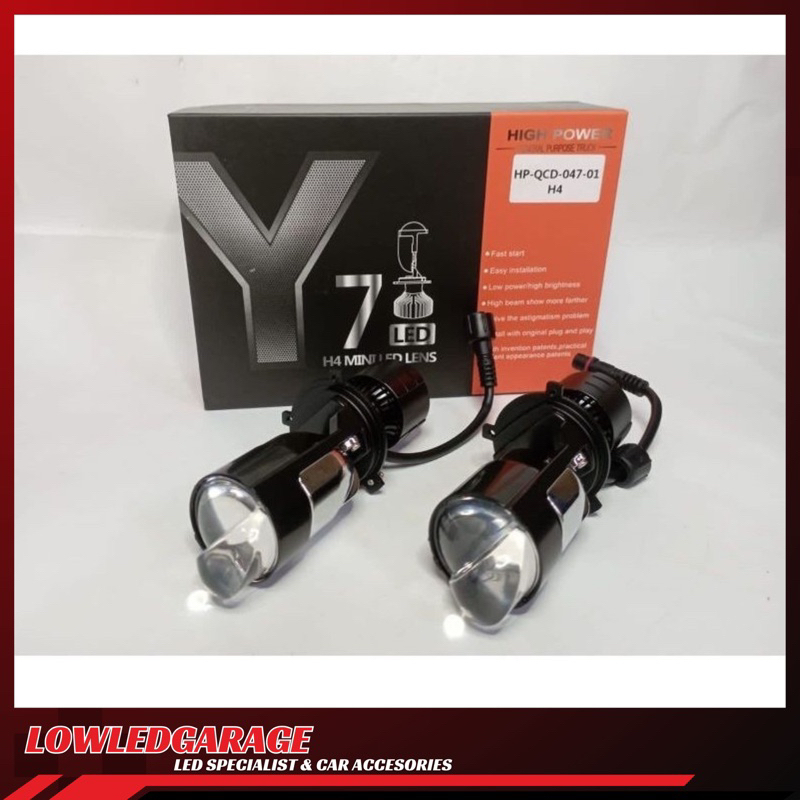 Y7 PROJIE H4 MINI PROJECTOR LED LENSA MOBIL & MOTOR