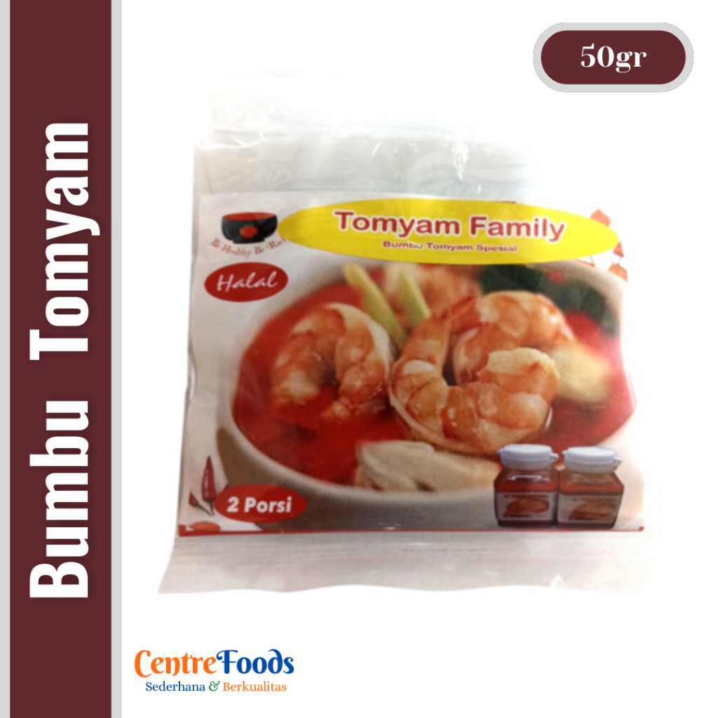 

Bumbu Tomyam Special - TOMYAM FAMILY | 50gr [ Harga Per BKS ]