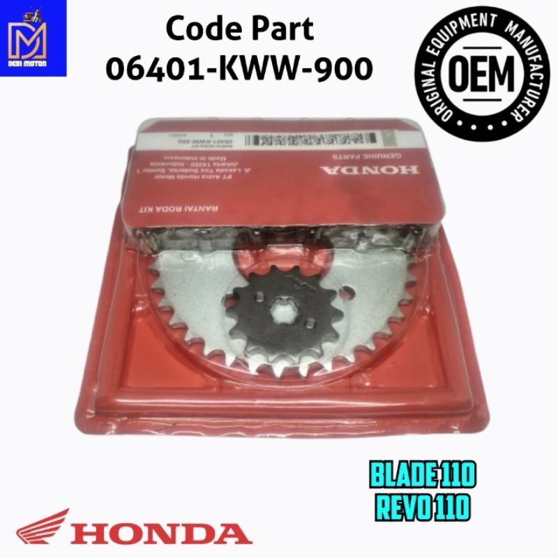 GEAR SET HONDA BLADE 110,REVO 110,KUALITAS ORIGINAL OEM