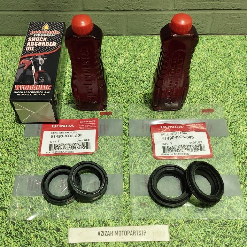 Seal shock+Seal Tutup Abu+Oli shock Honda Mega pro, Verza, Tiger, CB150R, ADV 150, PCX 150 Supra GTR