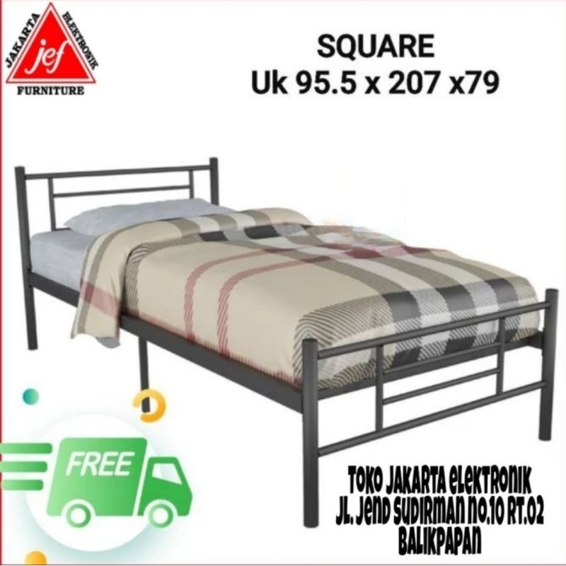 RANJANG BESI SINGLE SQUARE 90X200