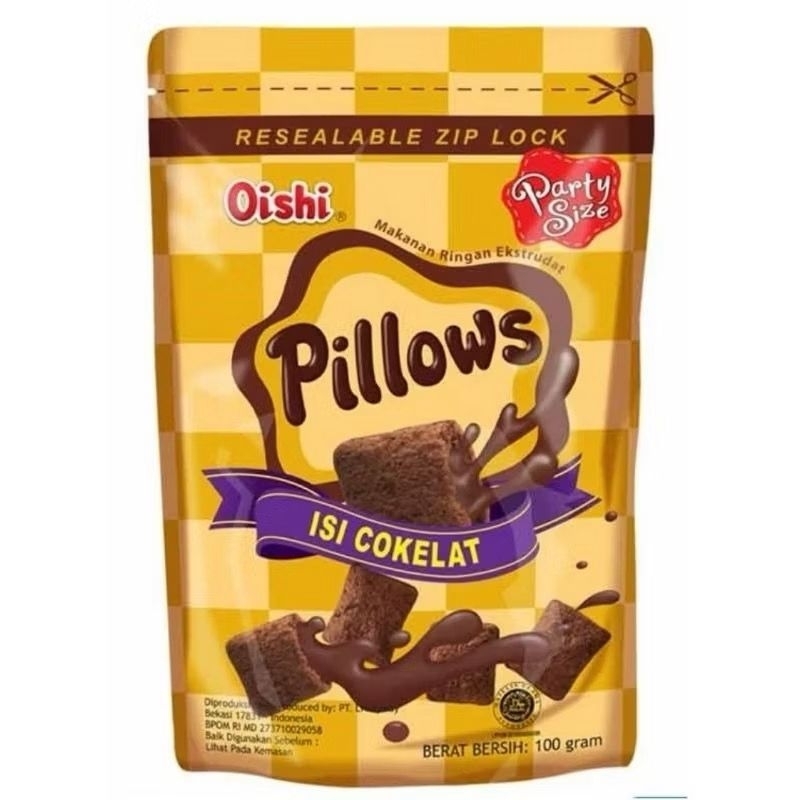 

Oishi Pillows Isi Cokelat 100 gram Batam
