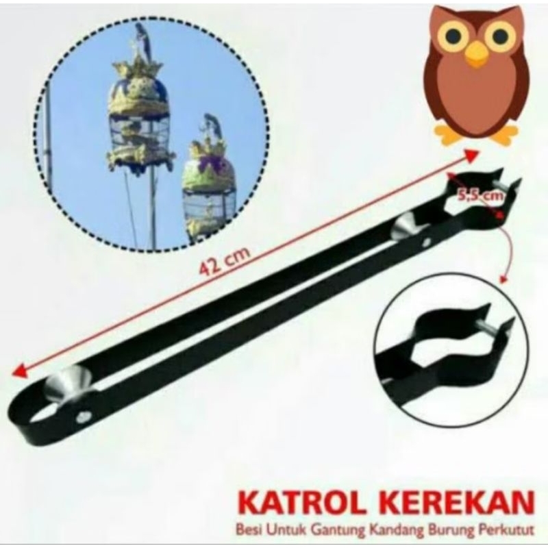 KEREKAN KATROL BESI SANGKAR KANDANG BURUNG PERKUTUT BENDERA / KEREKAN BURUNG / KEREKAN BENDERA