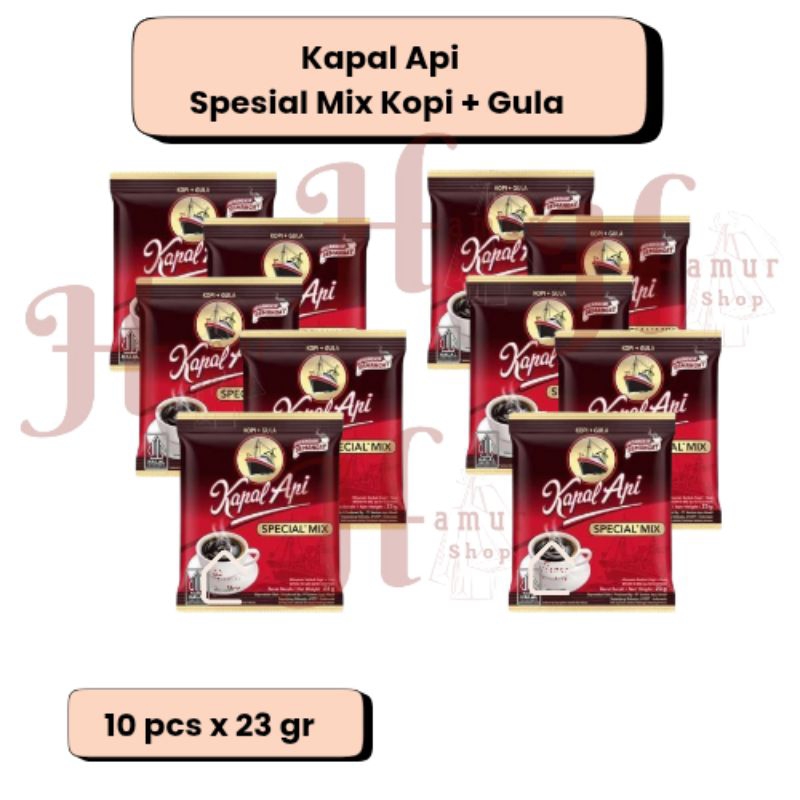 

Kopi Kapal Api Special Mix Kopi + Gula Renceng Isi 10 Pcs x 23gr Harga Hemat
