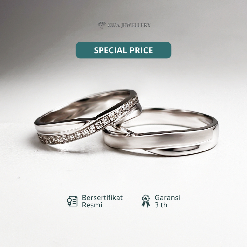 Wedding Ring Cincin Nikah Emas Asli Untuk Couple dan Tunangan Terbaru Murah - Zifa Jewellery