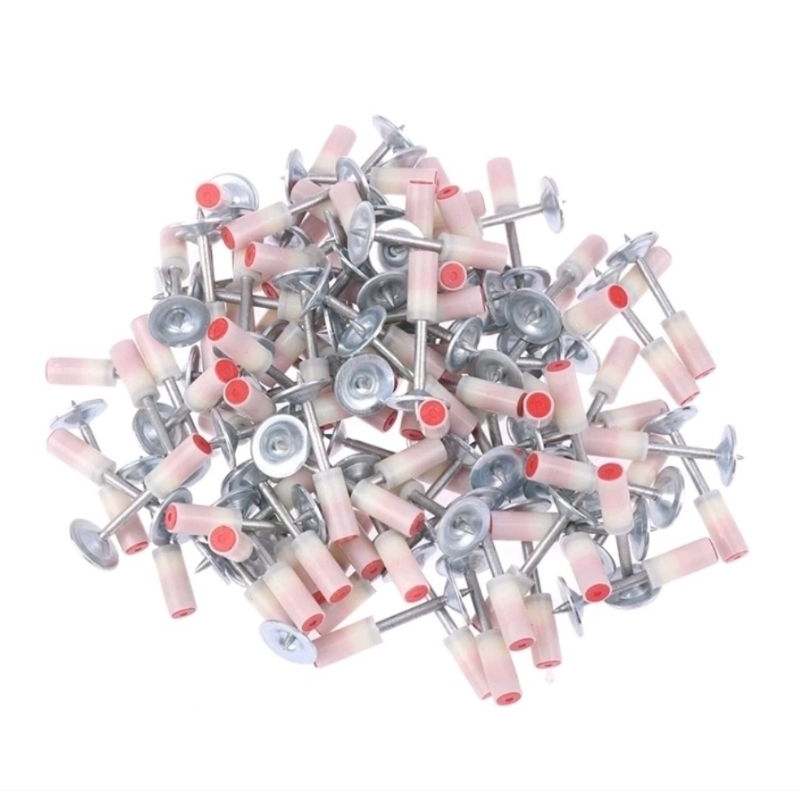 100pcs Paku Beton Ramset Paku Ramset Beton Paku Tembak Beton Dan Besi Standart Washer Besar....