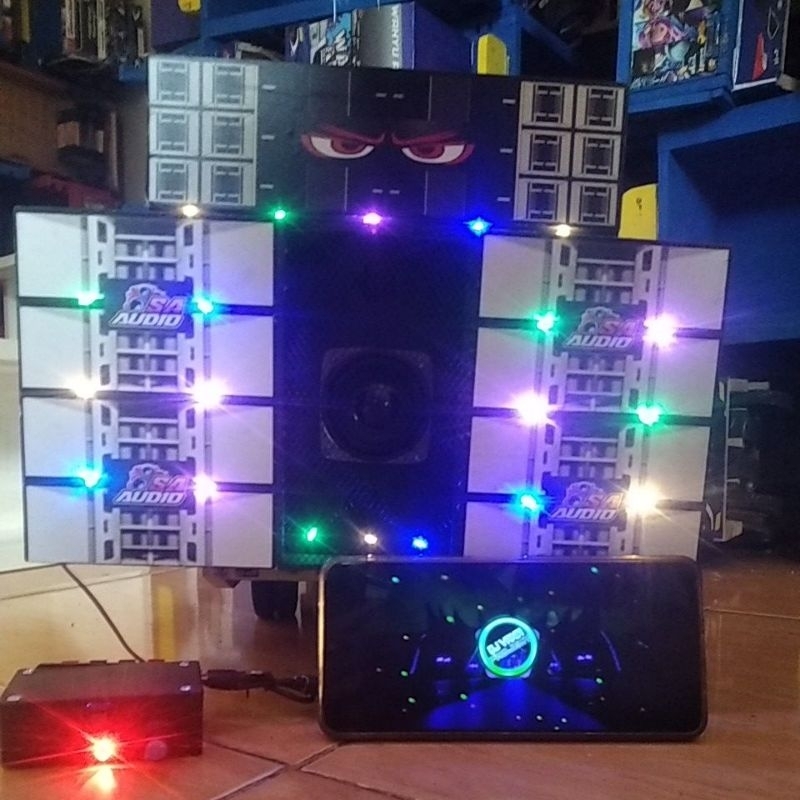 miniatur truk sound system full bas truk oleng kayu jumbo ukuran besar pintu belakang bisa dibuka