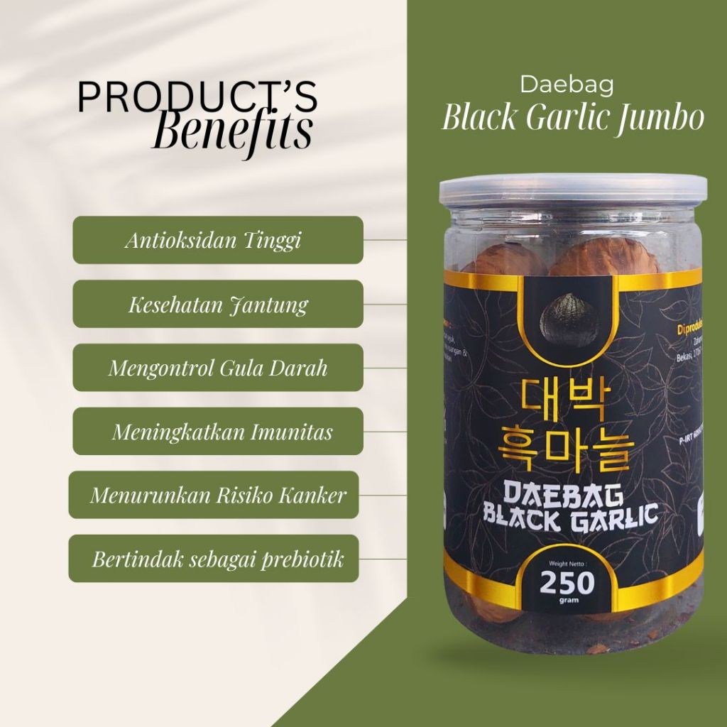

Black Garlic Daebag Bawang Hitam Tunggal Asli / Black Garlic