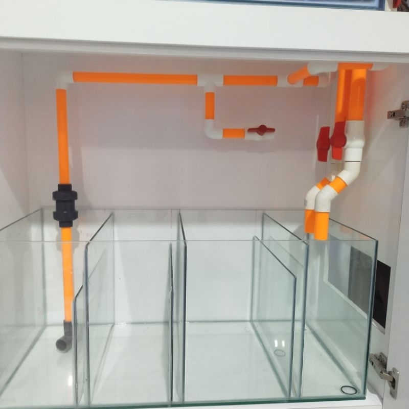 aquarium optic clear 80cm dan meja kabinet