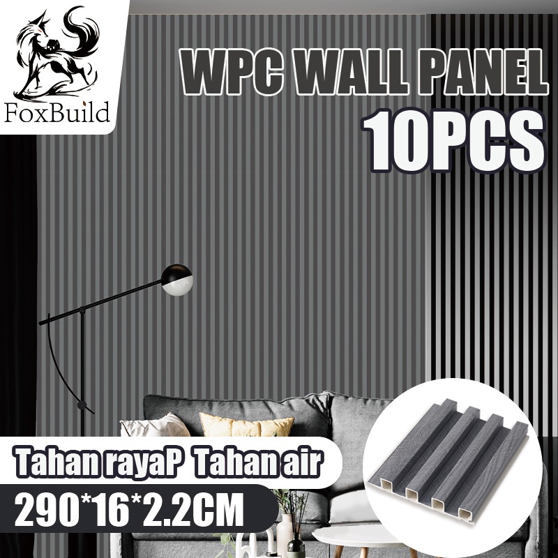 10 PCS [2.9 meter*16 cm] Wood WPC Wall panel WPC Wall panel Dinding Anti Rayap Dan Anti Air Wood Woo