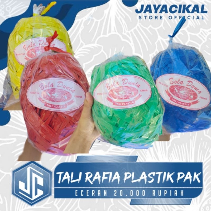 

Tali Rafia Kuat serbaguna 500gram 5 ons warna - Tali Pengikat