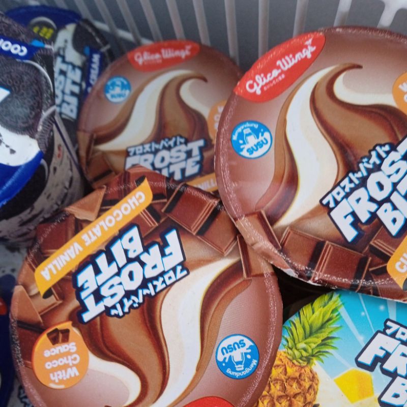 

ice cream frost bite chokelat vanila