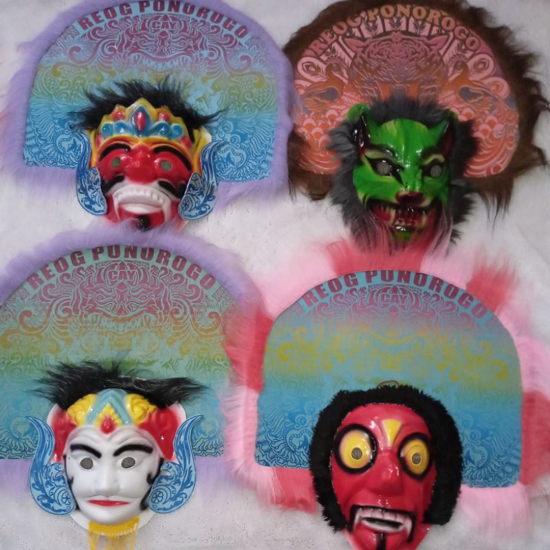 Mainan anak Topeng kera Topeng harimau Rama sinta Macan Serigala