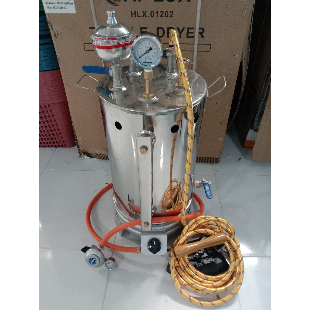 SETRIKA UAP GAS LAUNDRY BOILER 10 LITER