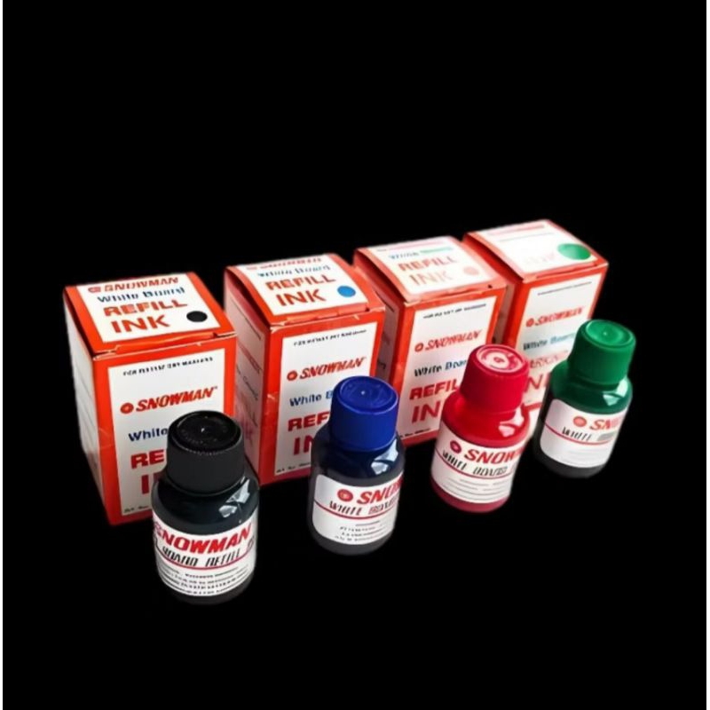 

TINTA SNOWMAN WHITE BOARD MARKER / SNOWMAN REFILL INK WB / TINTA SPIDOL PAPAN (BISA DI HAPUS)