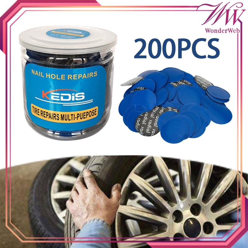 200pcs/Set Karet Tambal Ban Tiptop 32mm Karet Tambal Ban Dalam Luar Tire Patch Tiptop Tambal Ban