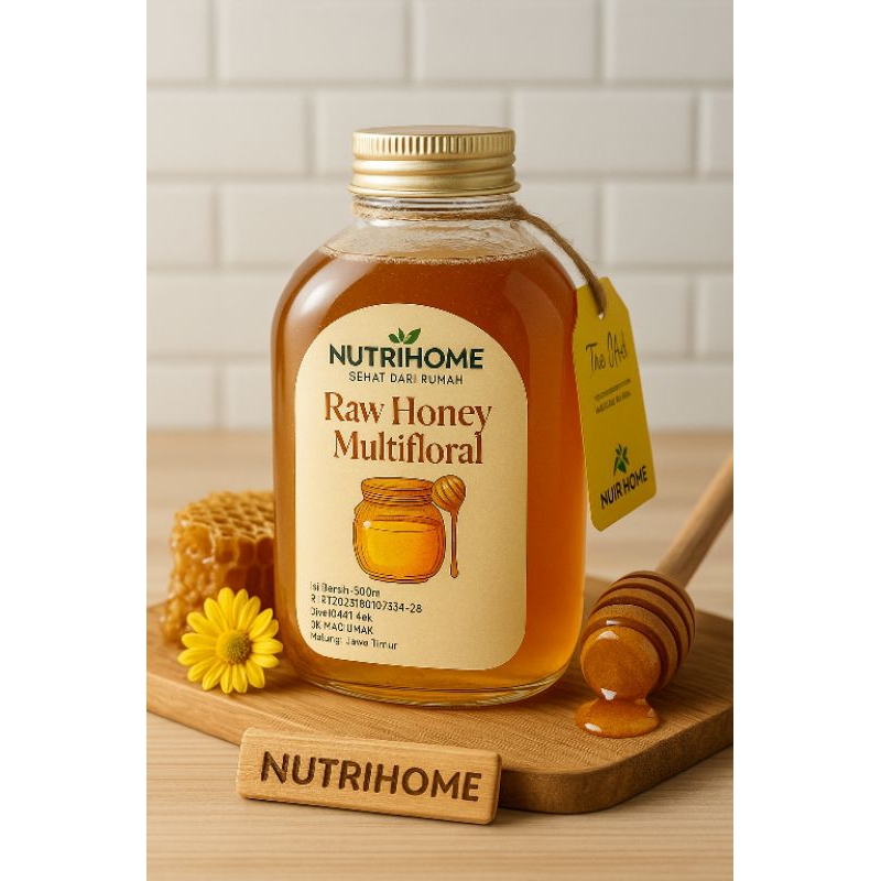 

Nutrihome Madu Hutan Multiflora fresh Honey 500 Ml murni tanpa campuran