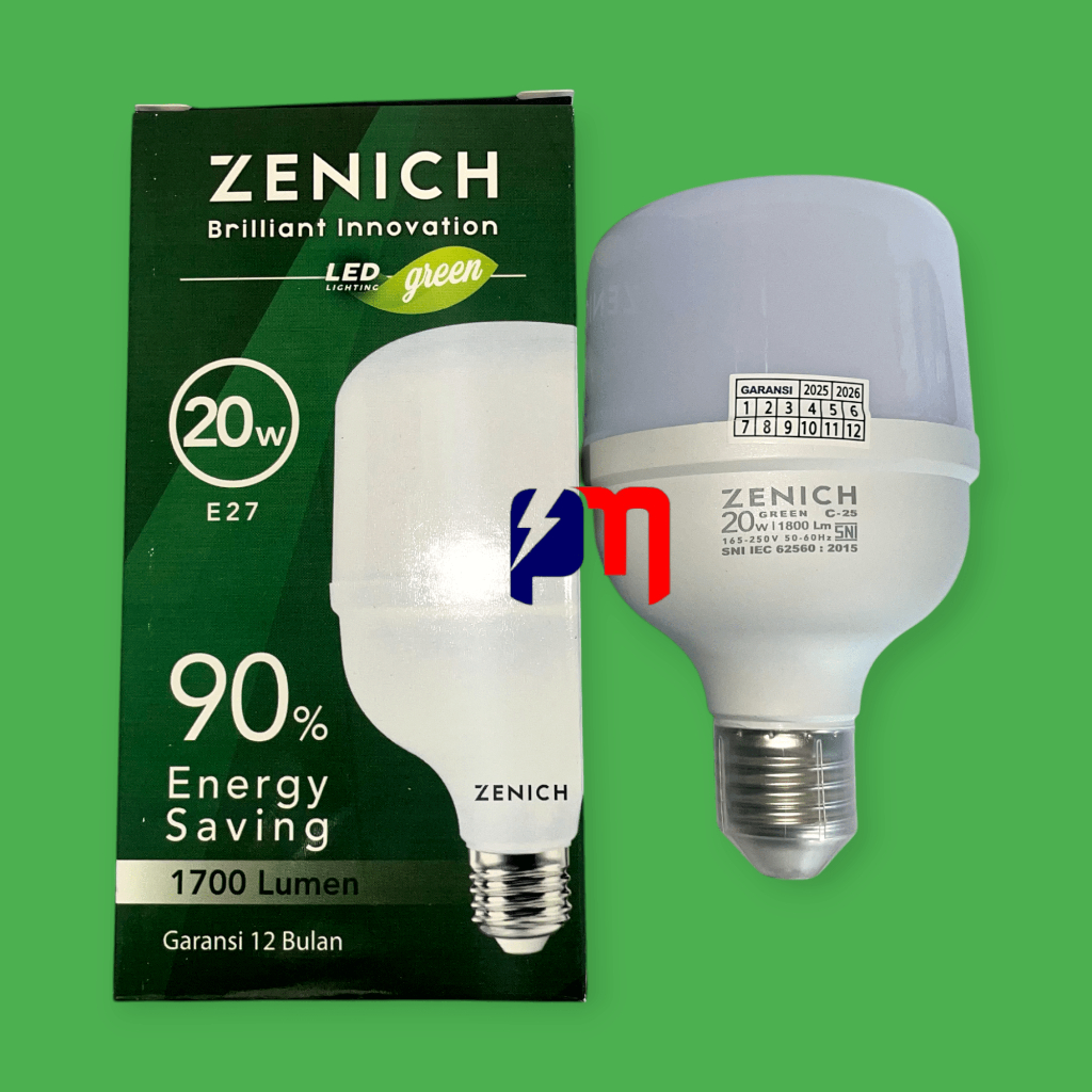 Zenich Lampu LED 20 WATT nyala terang