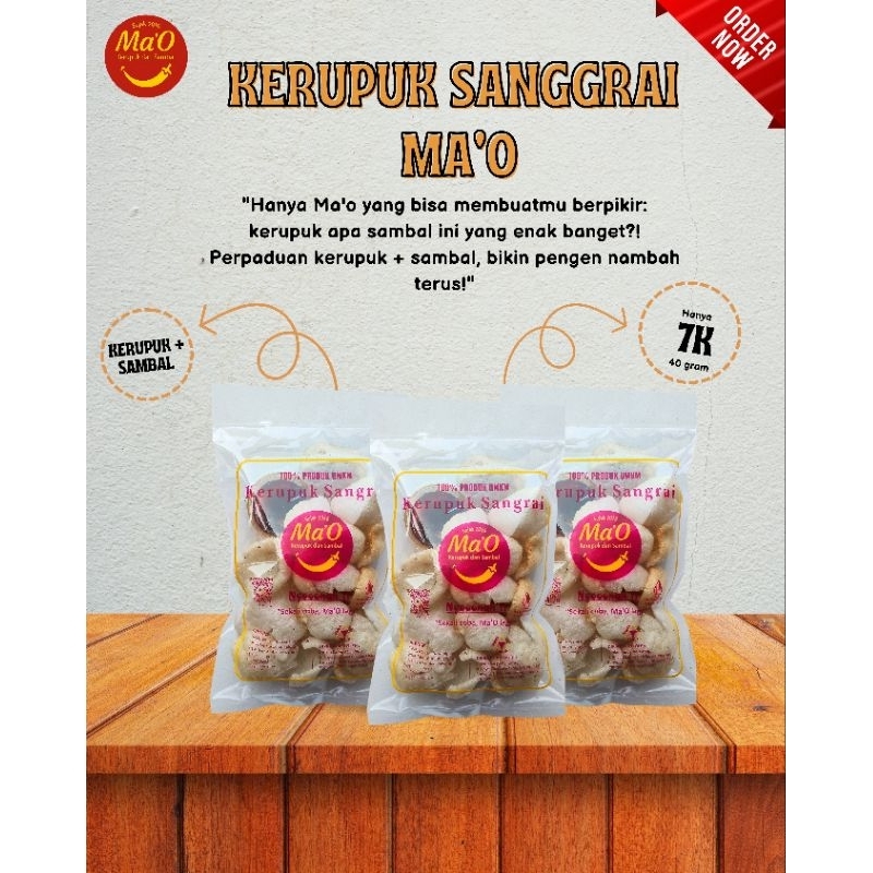 

Kerupuk Sanggrai Ma'O - mini 40gr