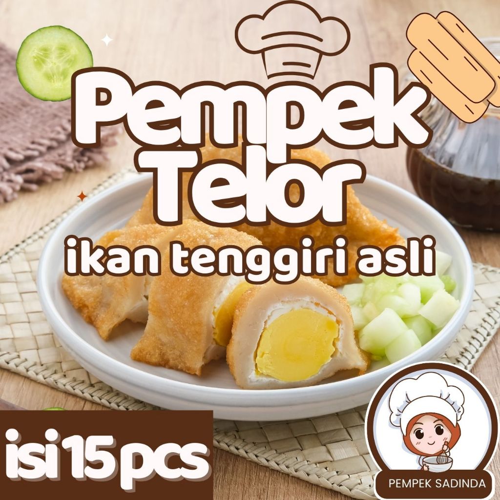 

Empek Sadinda Telor Isi 15pcs Khas Lampung Ikan Tenggiri Asli Pempek