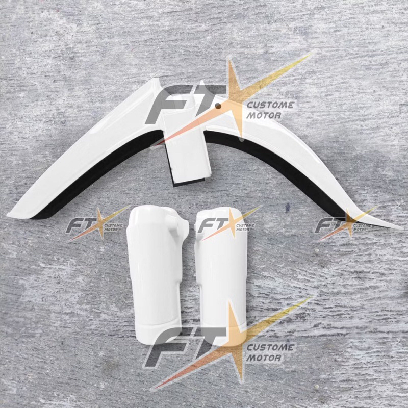 Spakbor Depan Yamaha Force 1 + Cover Shock Warna Putih