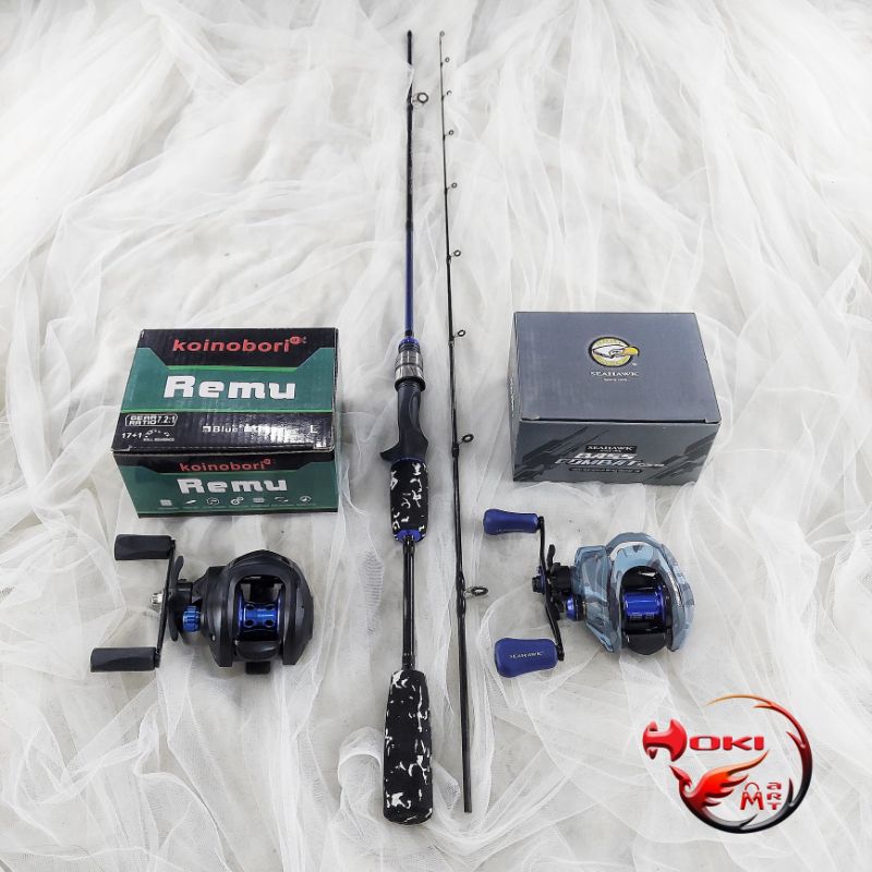 FREE SOFTLURE Joran set Bc koinobori kuro + reel koinobori / seahawk / joran set bc top solid