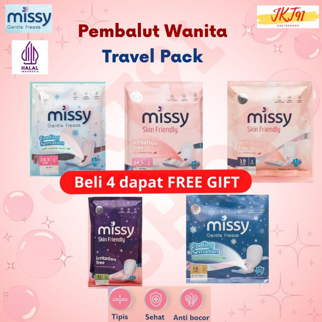 Pembalut - Pembalut Wanita - Missy Pembalut - Pantyliner Pembalut Kesehatan Missy Perawatan Miss V