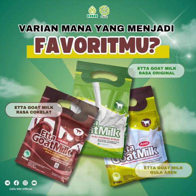 

ETTA GOAT MILK Susu Kambing Untuk Bayi Hingga Lanjut Usia