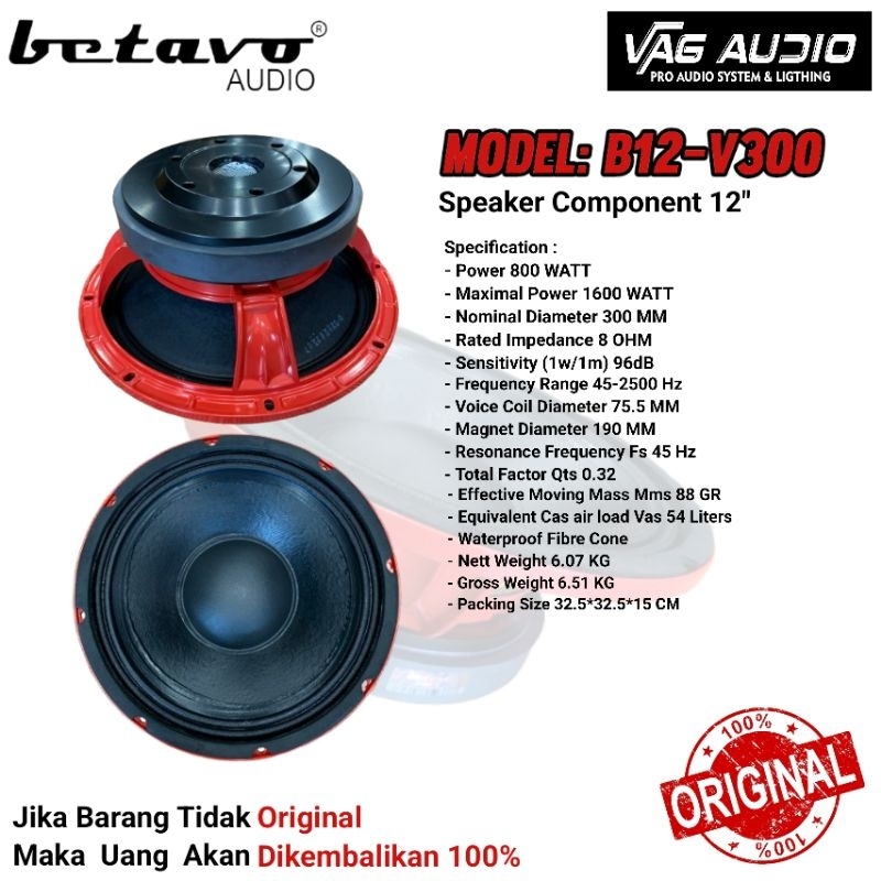 SPEAKER COMPONENT BETAVO B12-V300