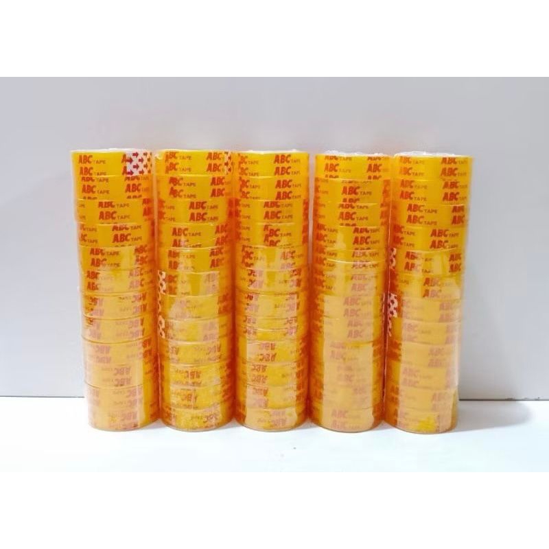 

1 pcs Isolasi Kado Kecil Bening / Solatif Kado Gold Tape Kecil / Isolasi Kecil Bening 1Pcs