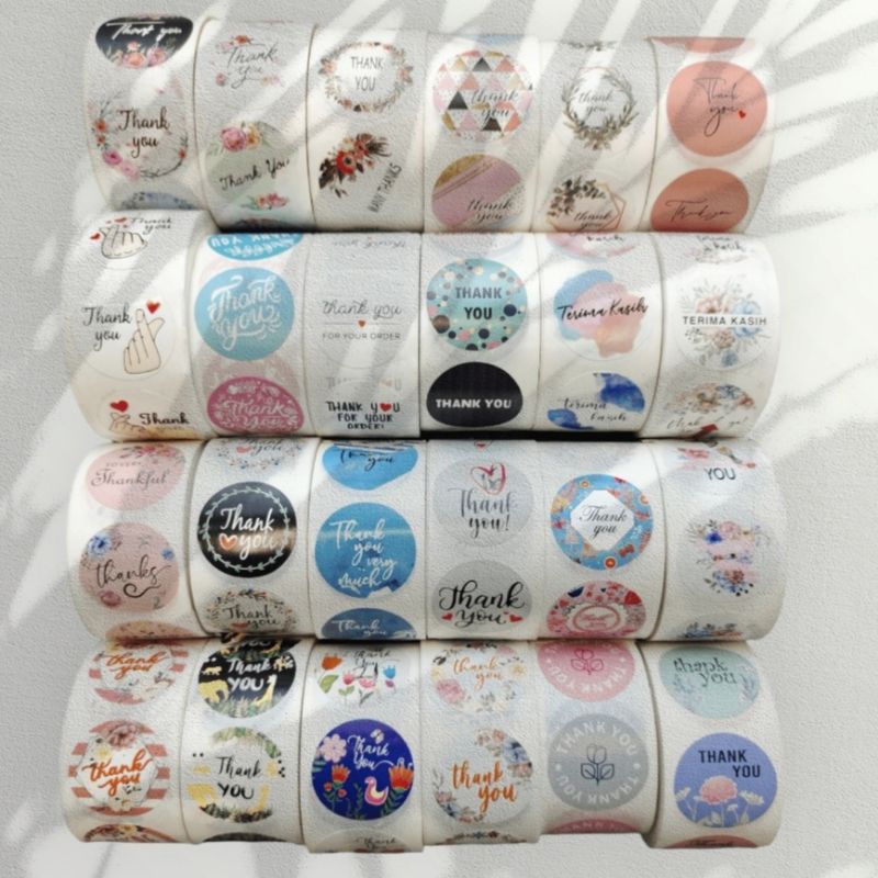 

Stiker Thank You Roll 500 pcs Label Terima Kasih