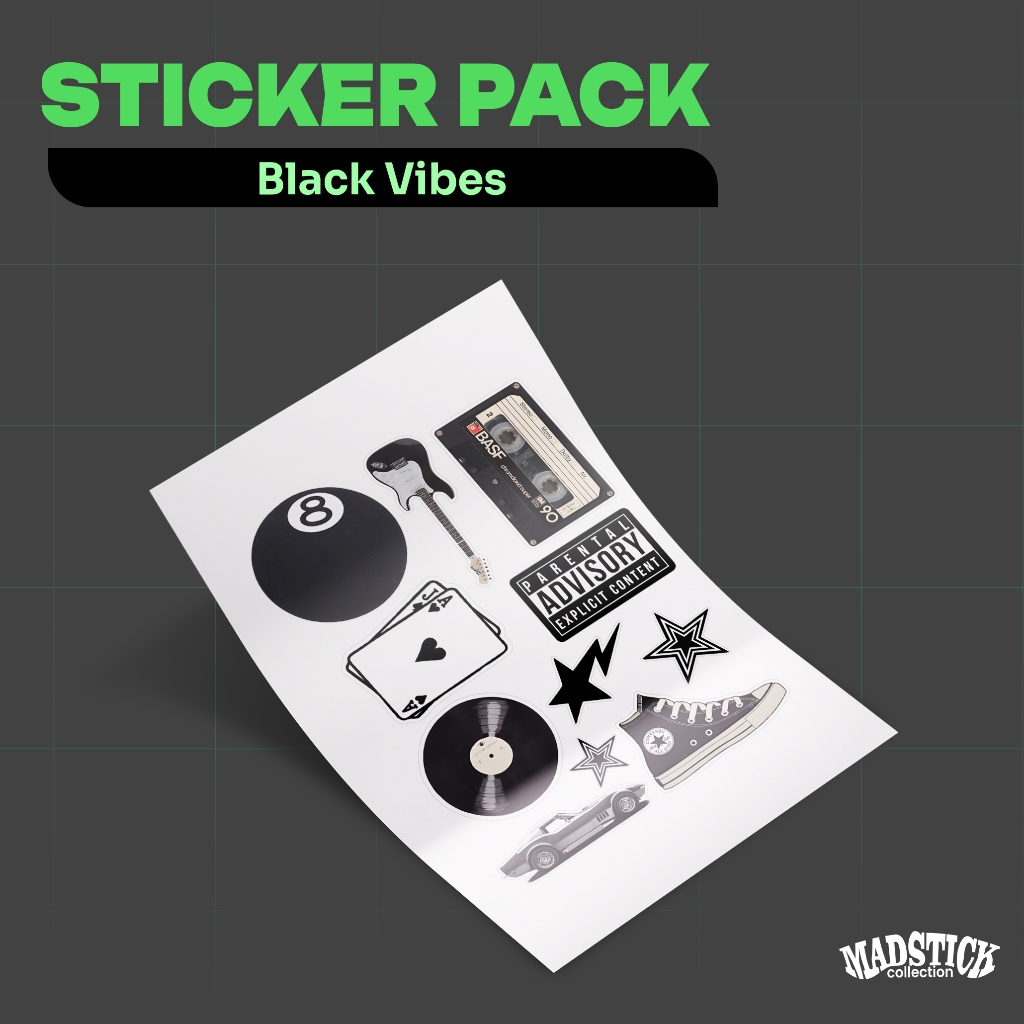 

STICKER PACK BLACK VIBES / STICKER BLACK/ STICKER BOY/ STICKER BNW / STICKER URBAN / STICKER AESTHETIC / STIKER HP