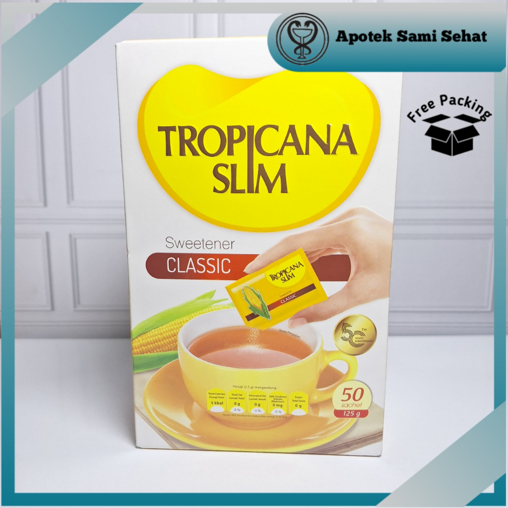

1 BOX TROPICANA SLIM SWEETENER CLASSIC 50 SACHETS