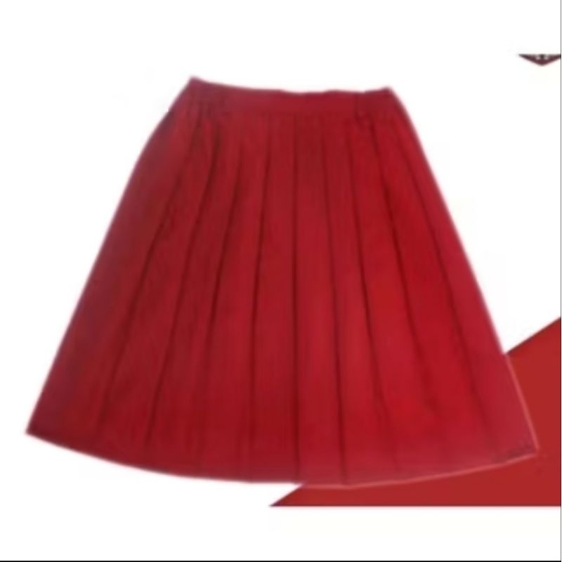 Rok SD Pendek / Rok SD Merah Pendek / Rok Merah SD Pendek Rempel Keliling