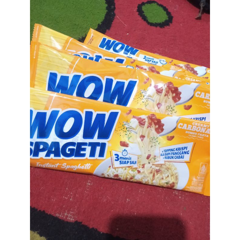 

3 Pcs Wow Spageti Bolognese, Carbonara, Oglio Olio