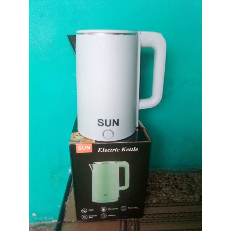 SUN TEKO listrik 2,3L Pemanas Air Electric Kettle stainless steel 1500w