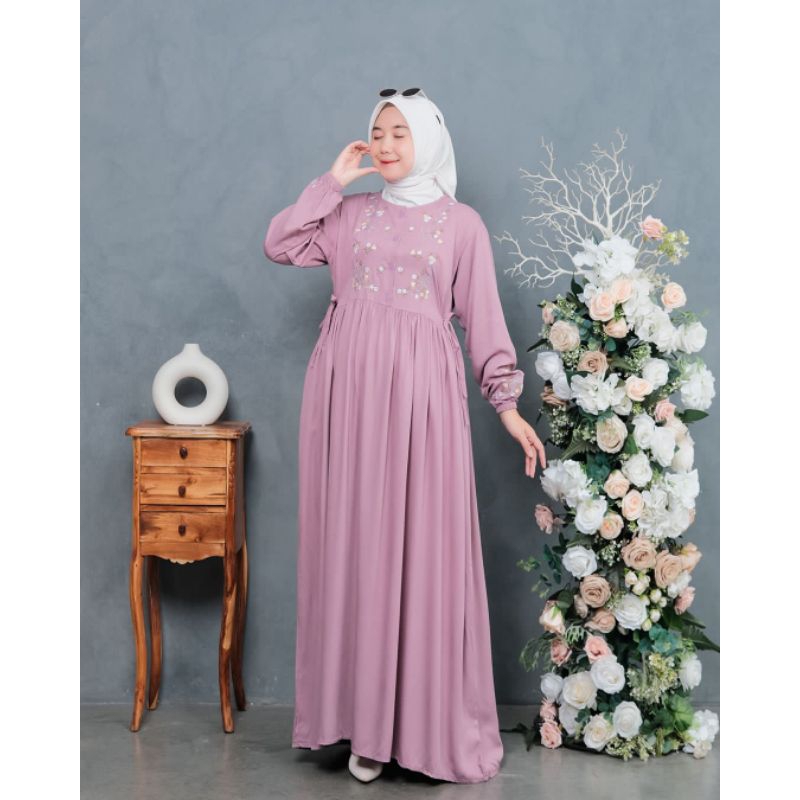 GAMIS TWILL BORDIR TERBARU ORI HALIS FASHION #2
