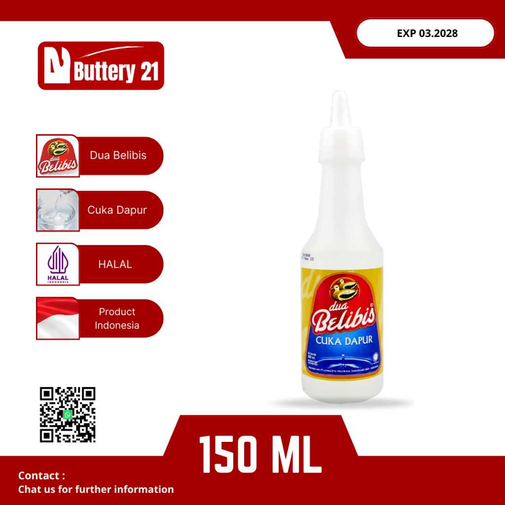 CUKA DAPUR DUA BELIBIS 150 ML/CUKA DAPUR/DUA BELIBIS CUKA DAPUR