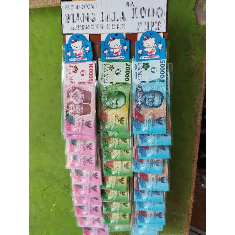 terbaru maian rentengan dollar /uang mainan  isi 30 bngks  siap jual