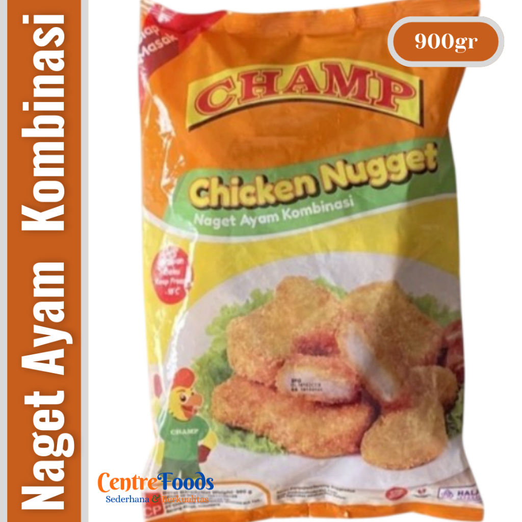 

Naget Ayam Kembinasi - Chicken Nugget CHAMP | 900gr [ Harga Per BKS ]