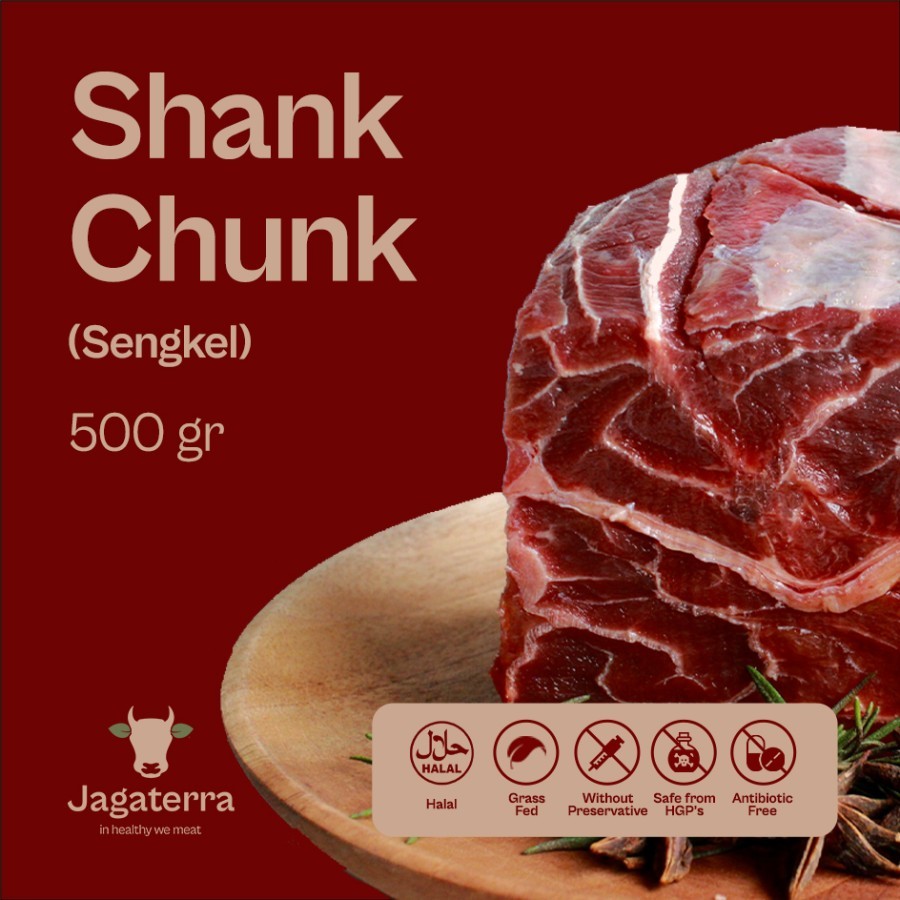 

Beef Shank Grass Feed & Free Range (Sengkel Sapi) - 500gr