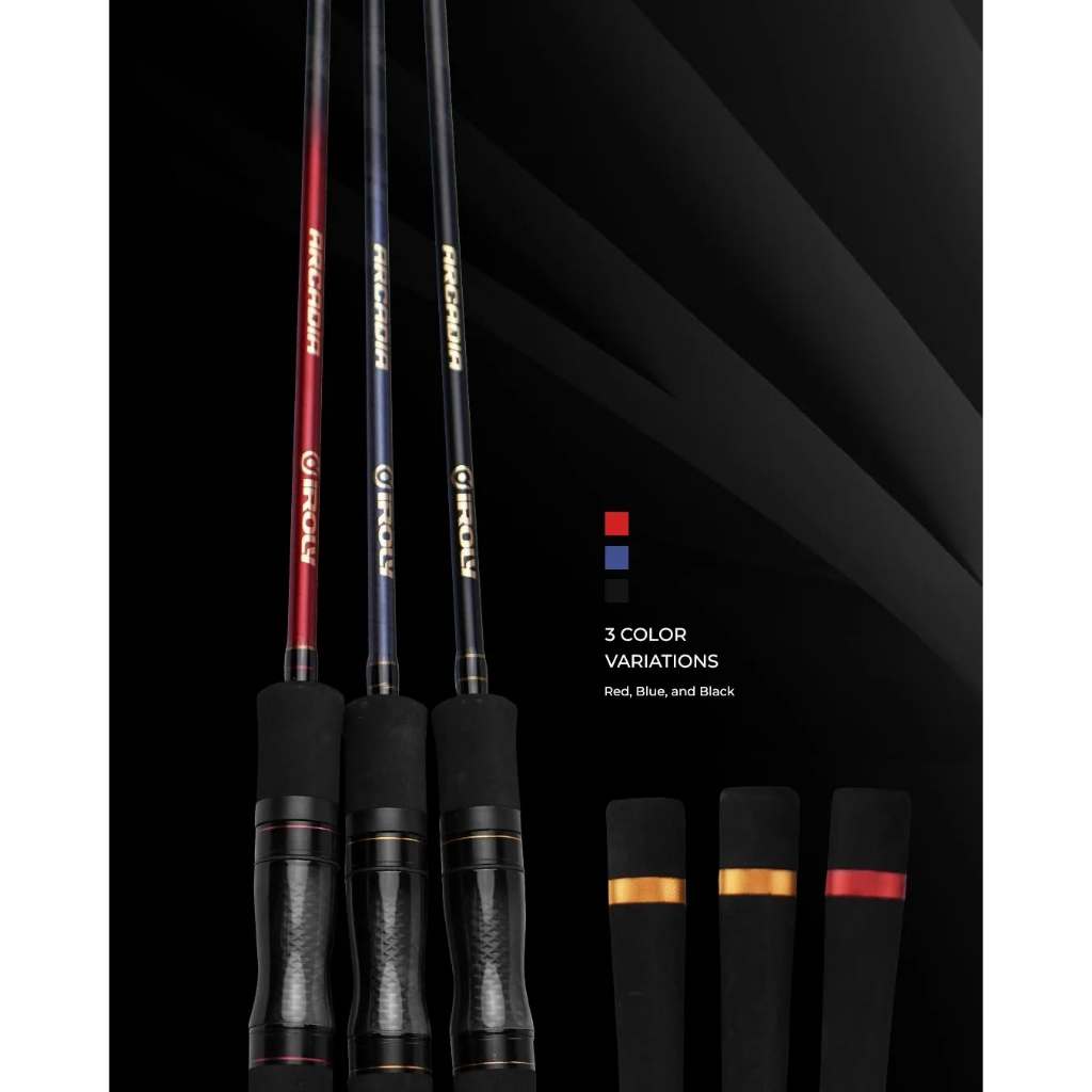 Joran Pancing Iroly Arcadia marit full fuji bahan carbon solid ukuran 165-180