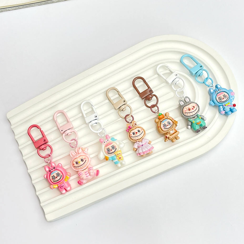 Gantungan Kunci Resin Karakter Labubu Viral Terbaru Lucu Cute Gantungan Kunci / Gantungan Kunci Resi