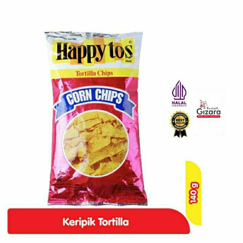 

✅LANGSUNG DIKIRIM,,,snack ringan HAPPY TOS tortilla chips 140gram