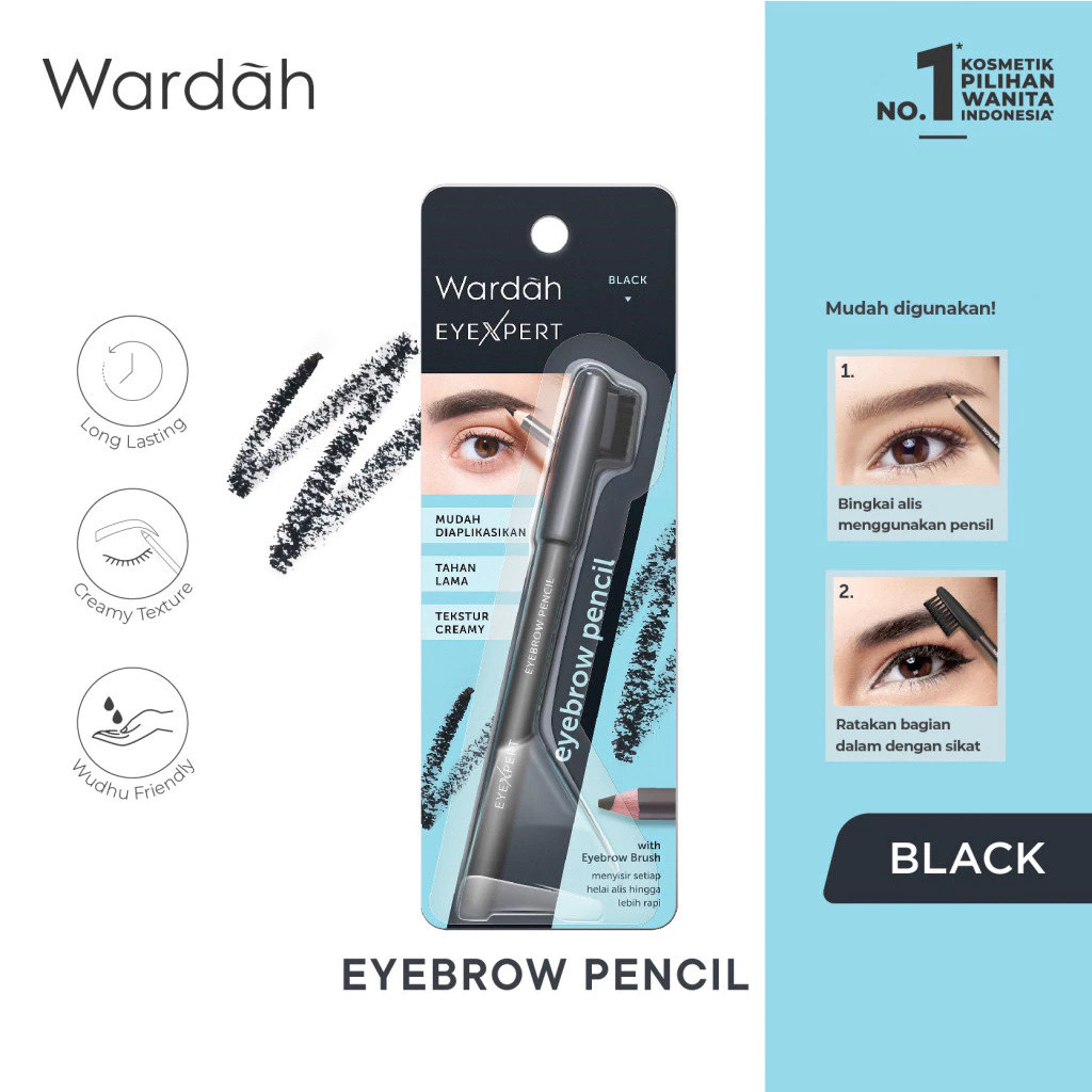 Wardah Eyexpert Eyebrow Pencil - Pensil Alis