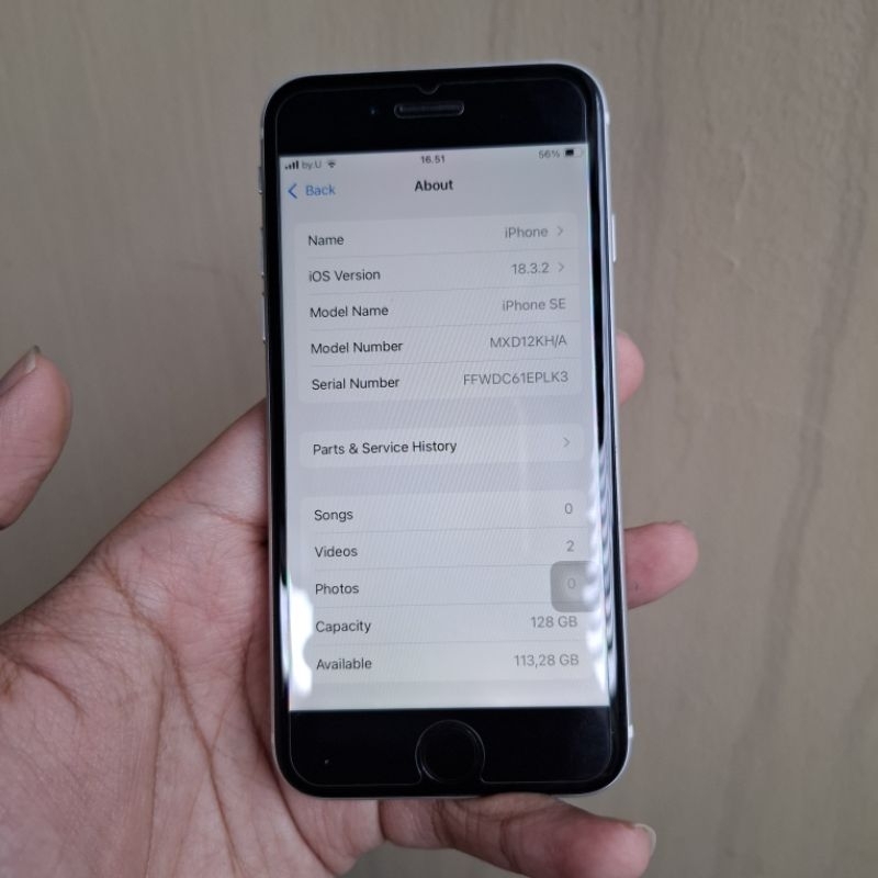 second iPhone SE 2 2020 128Gb white Beacukai setara iBox