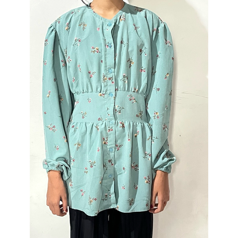 Preloved Tunik cantik hijau tosca